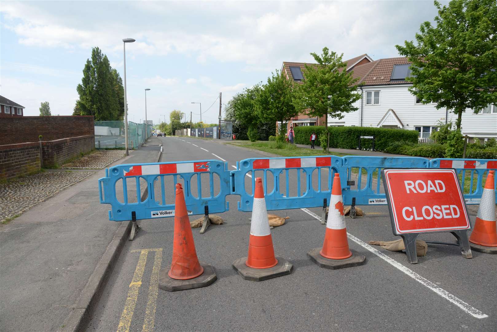 Bells Lane, Hoo closed due to subsidence. Picture: Chris Davey (1916138)