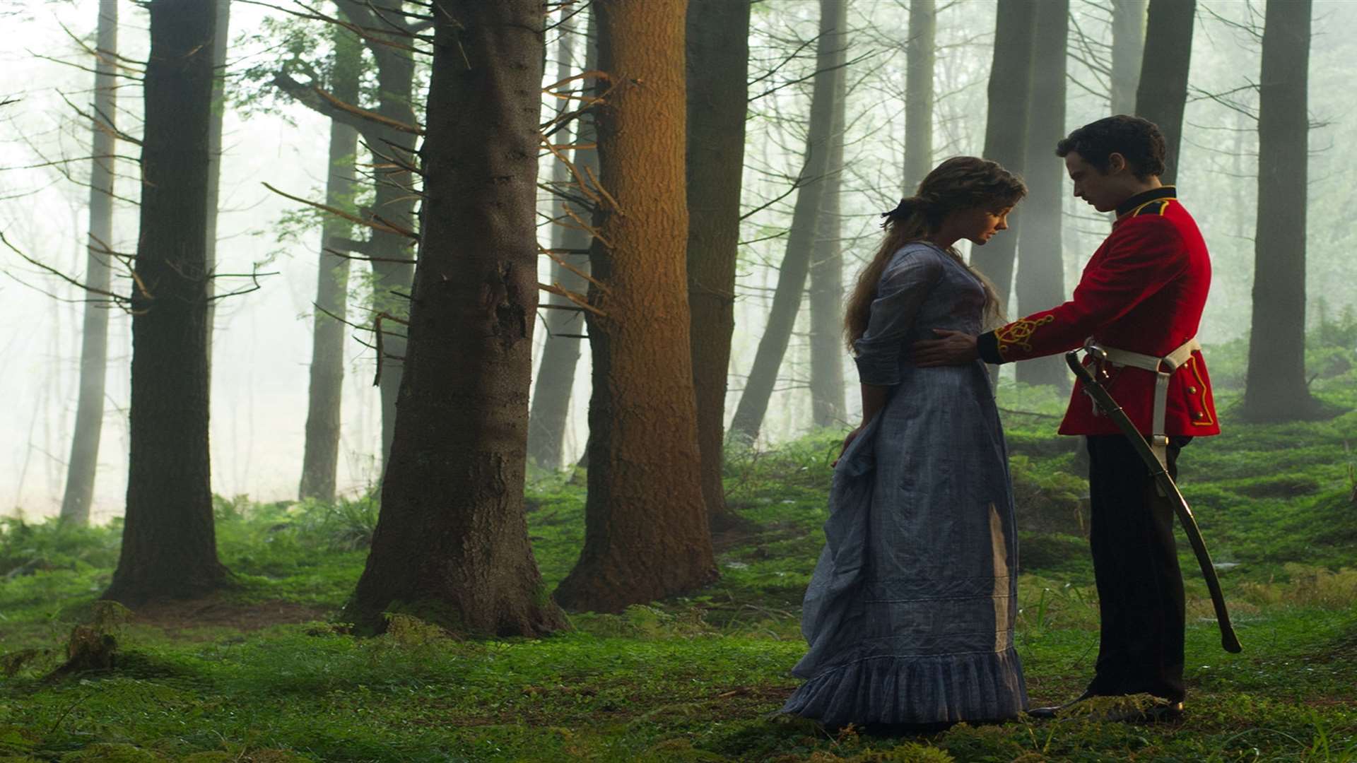 Carey Mulligan as Bathsheba Everdene and Matthias Schoenaerts as Gabriel Oak