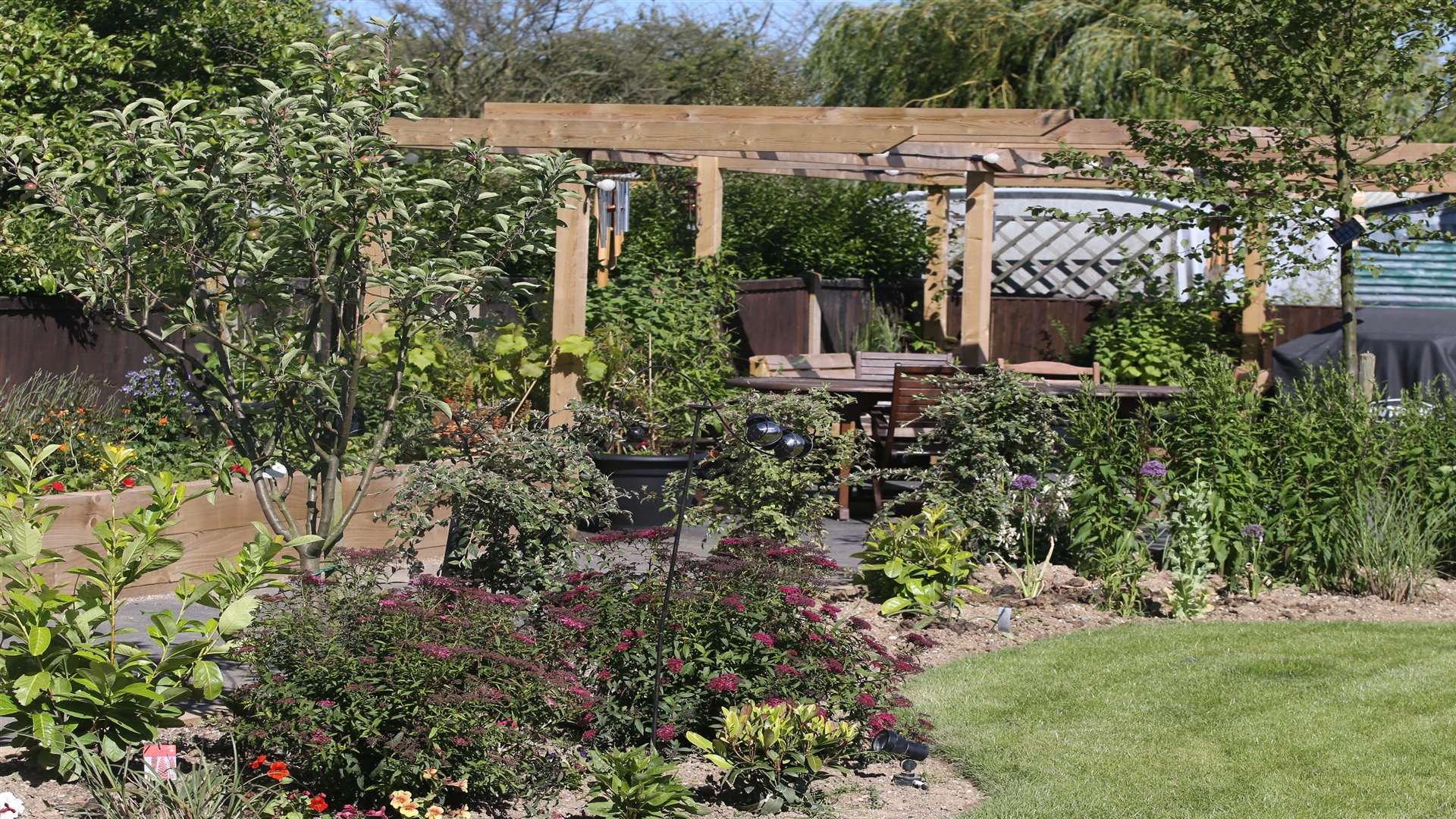 The garden of DIY SOS built home in Brambledown