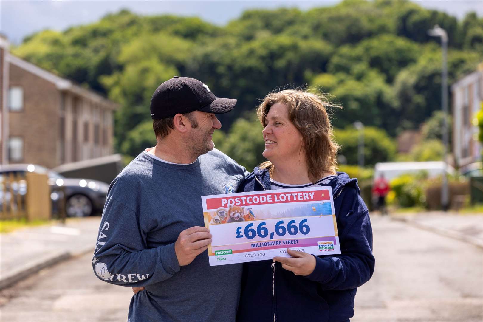 Kendra and Simon Charman won £66,666. Picture: People's Postcode Lottery