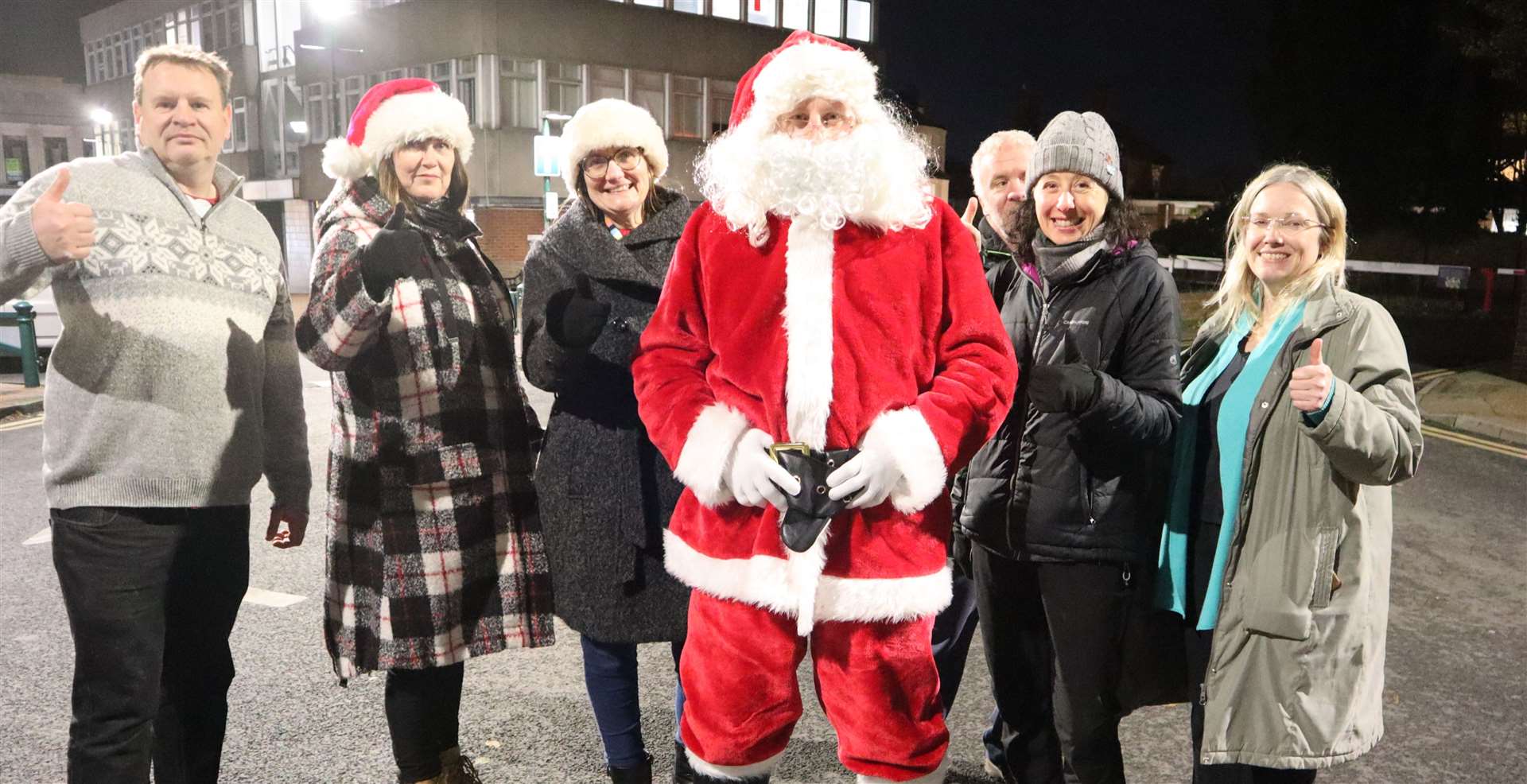 Santa got back on the road after he was punched