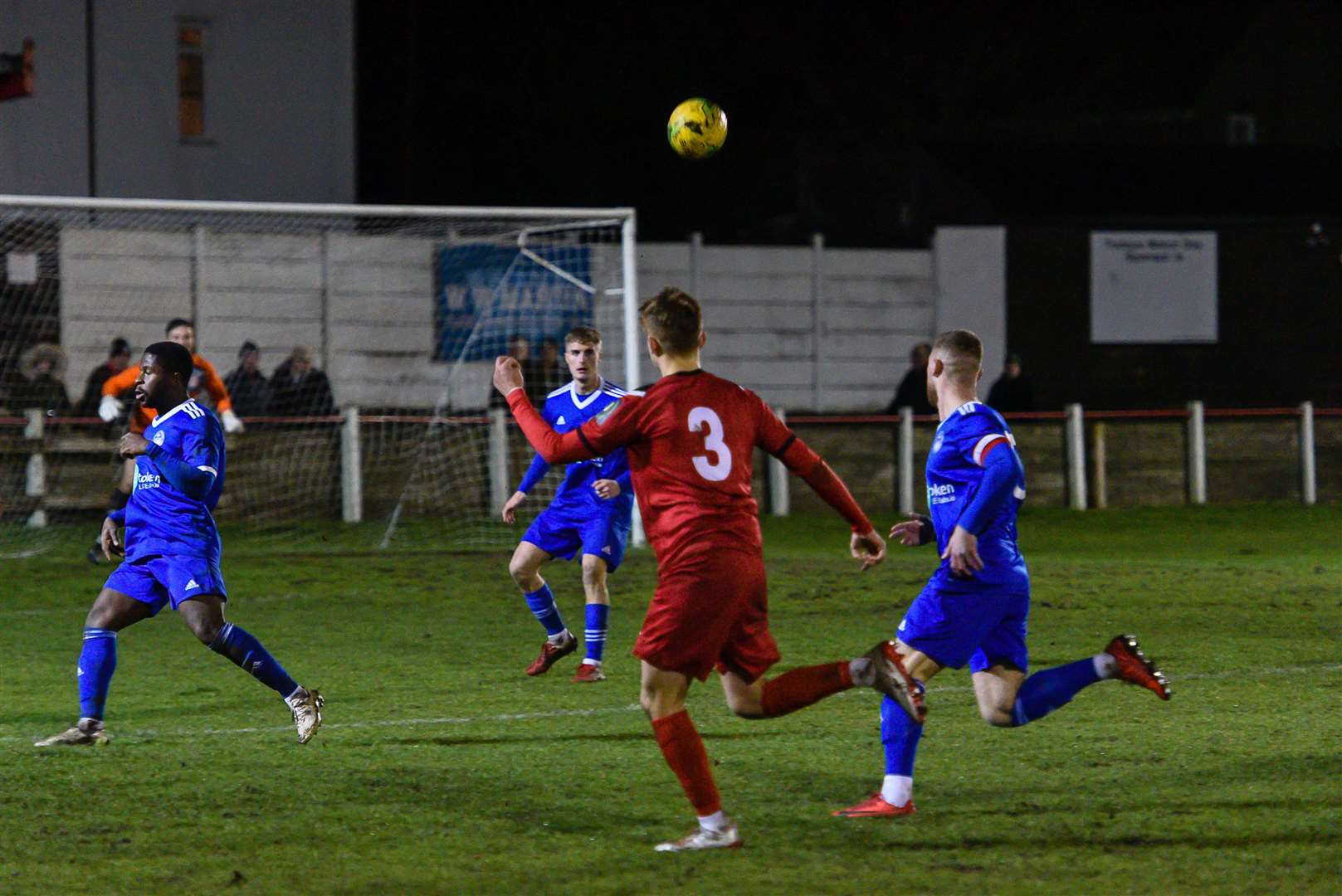 Ramsgate FC, in red, in action at the Southwood stadium