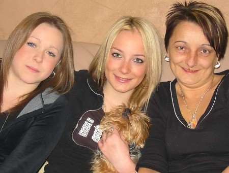 SAFE: Stacie Haynes, centre. with friend Denham Jordan-Dancer, left, and mother Caroline. Picture: CHRIS DENHAM