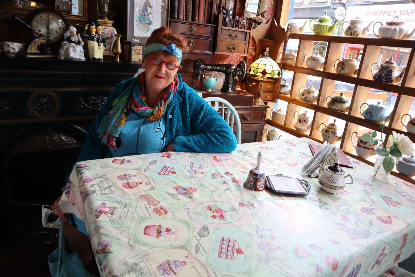 Chris Reed grabbed the window table at Jacksonwood tea rooms in Sheerness High Street