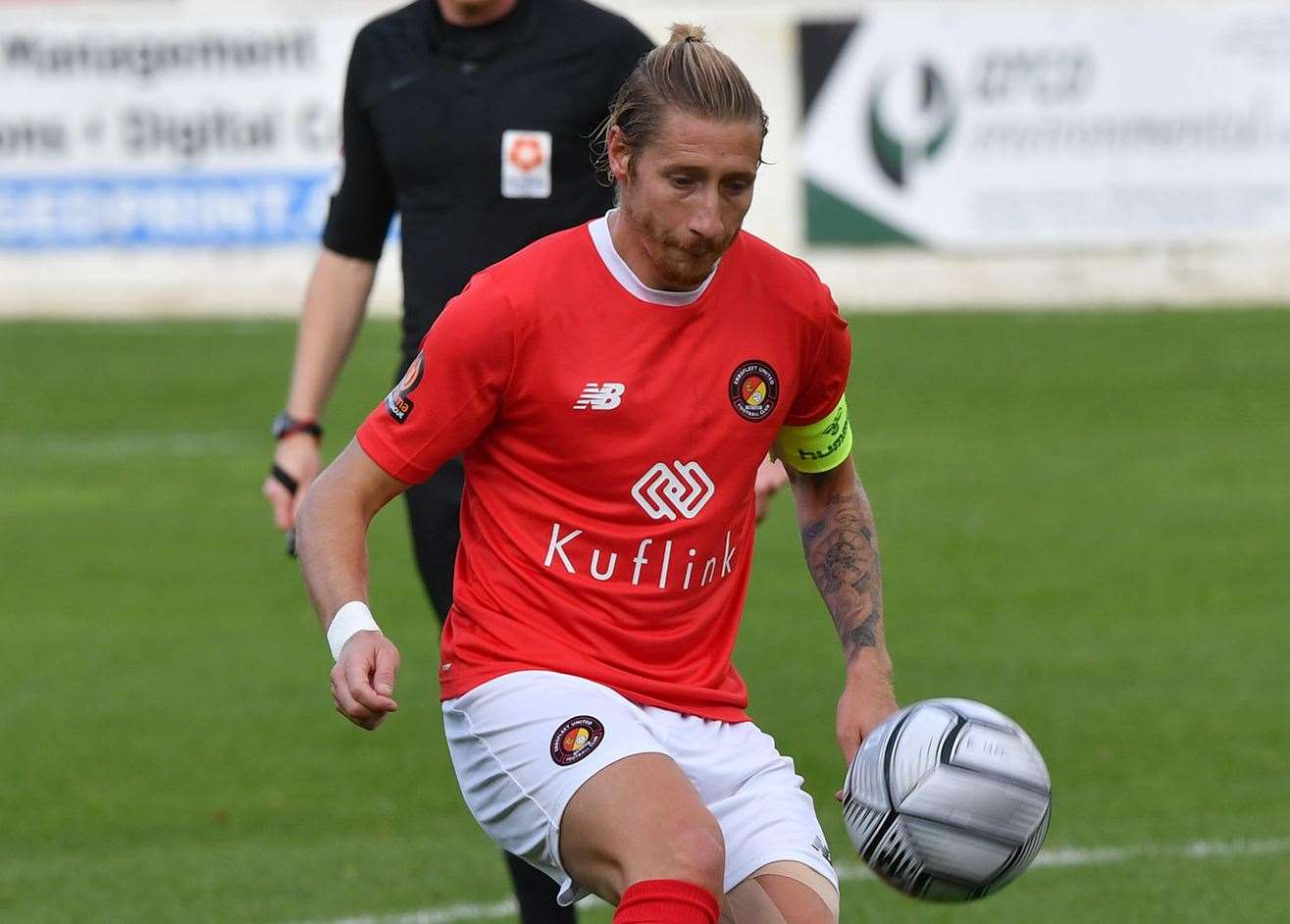 Lee Martin - was on target for Ebbsfleet at Dagenham in the FA Trophy. Picture: Keith Gillard