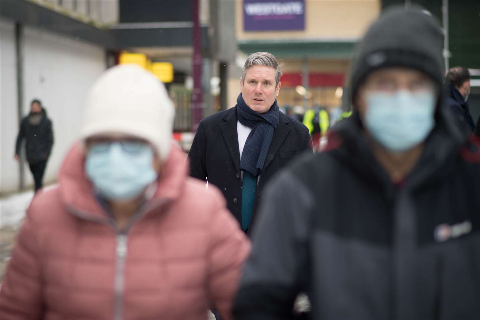 Sir Keir Starmer visited Basildon town centre (Stefan Rousseau/PA)