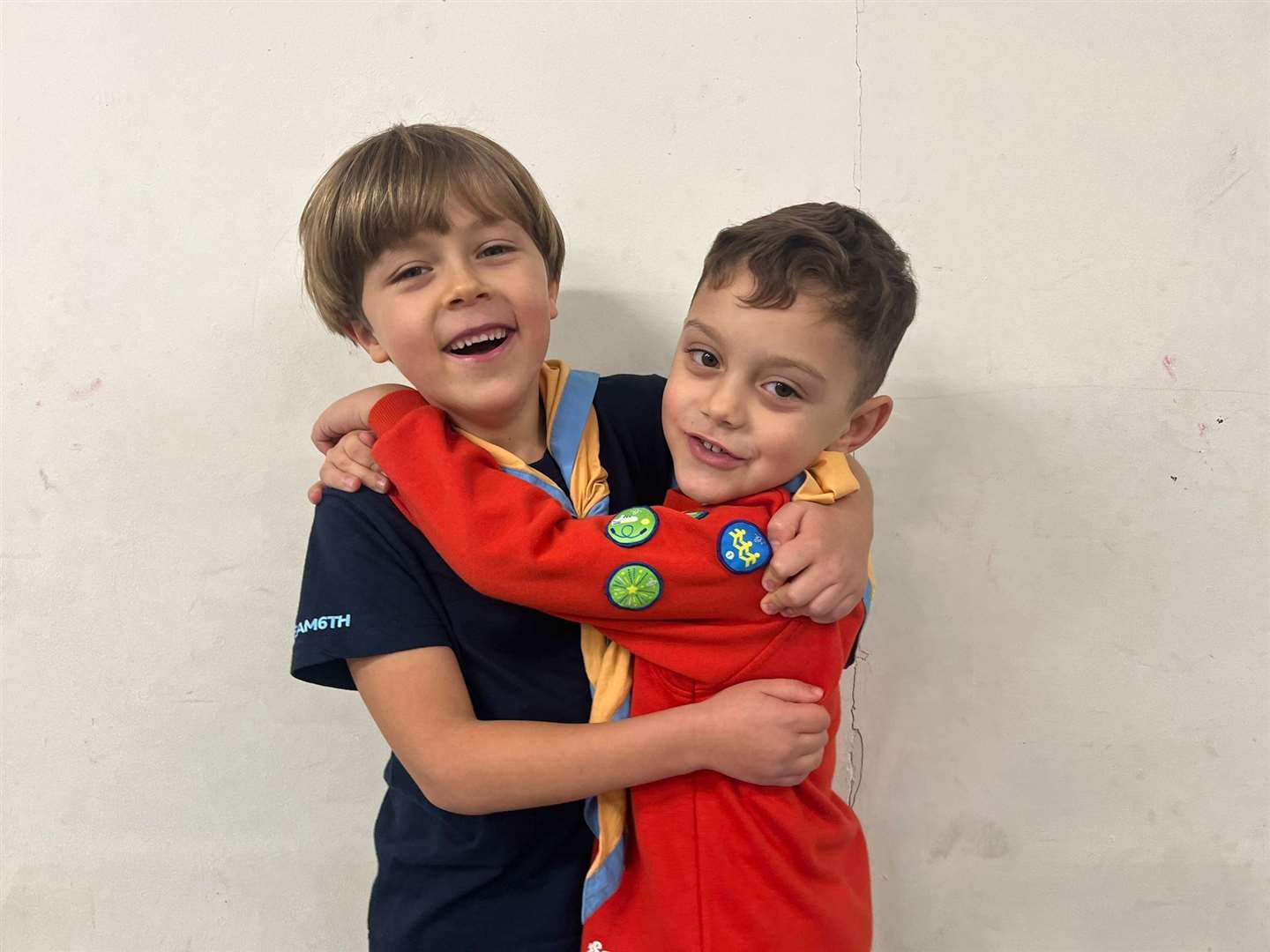 Artem Horchuck and Yehor Kremnov, both six, arrived in Gosport, Hampshire, in 2022 after their families fled Ukraine (6th Gosport Scout Group/PA)