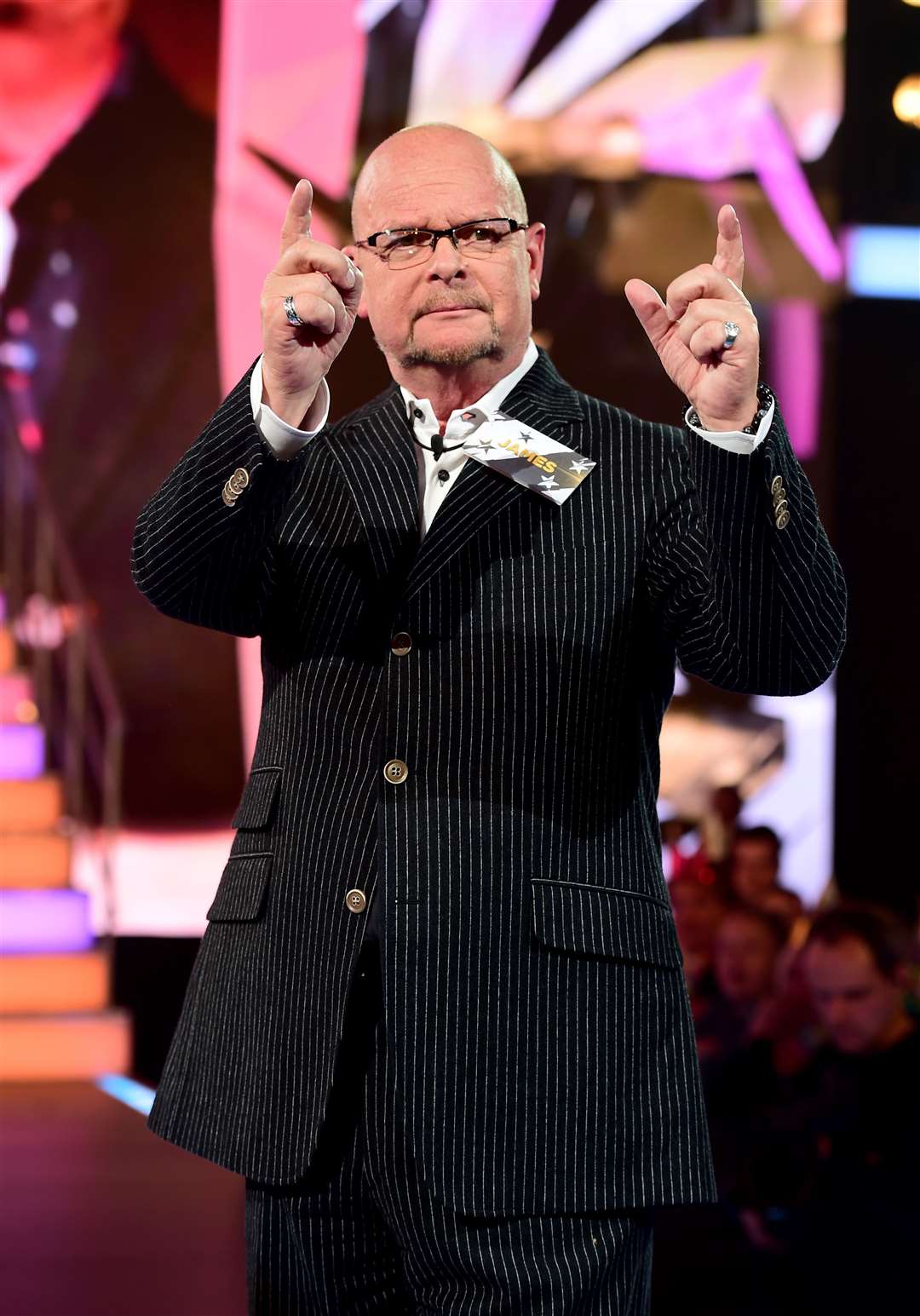 James Whale is seen entering the Celebrity Big Brother house in 2016 (Ian West/PA)