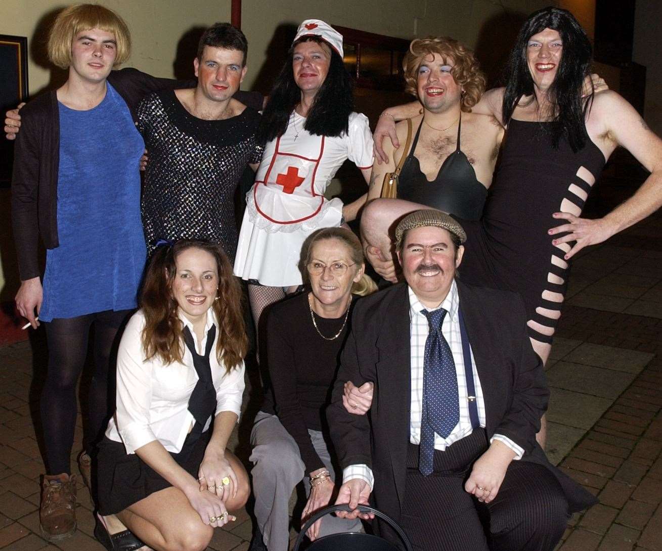 Charity pub crawlers posed for a picture outside the Old Prince of Wales in Ashford in January 2004. It sadly closed in 2019. Picture: Dave Downey