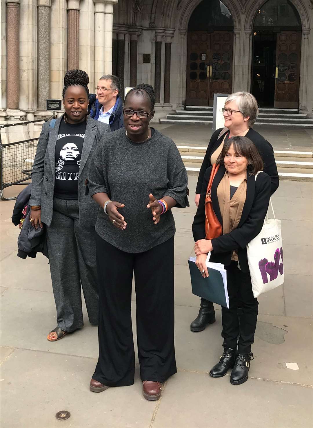 Ella’s mother Rosamund Kissi-Debrah speaking outside London’s High Court when the 2014 inquest ruling was quashed (Sam Tobin/PA)