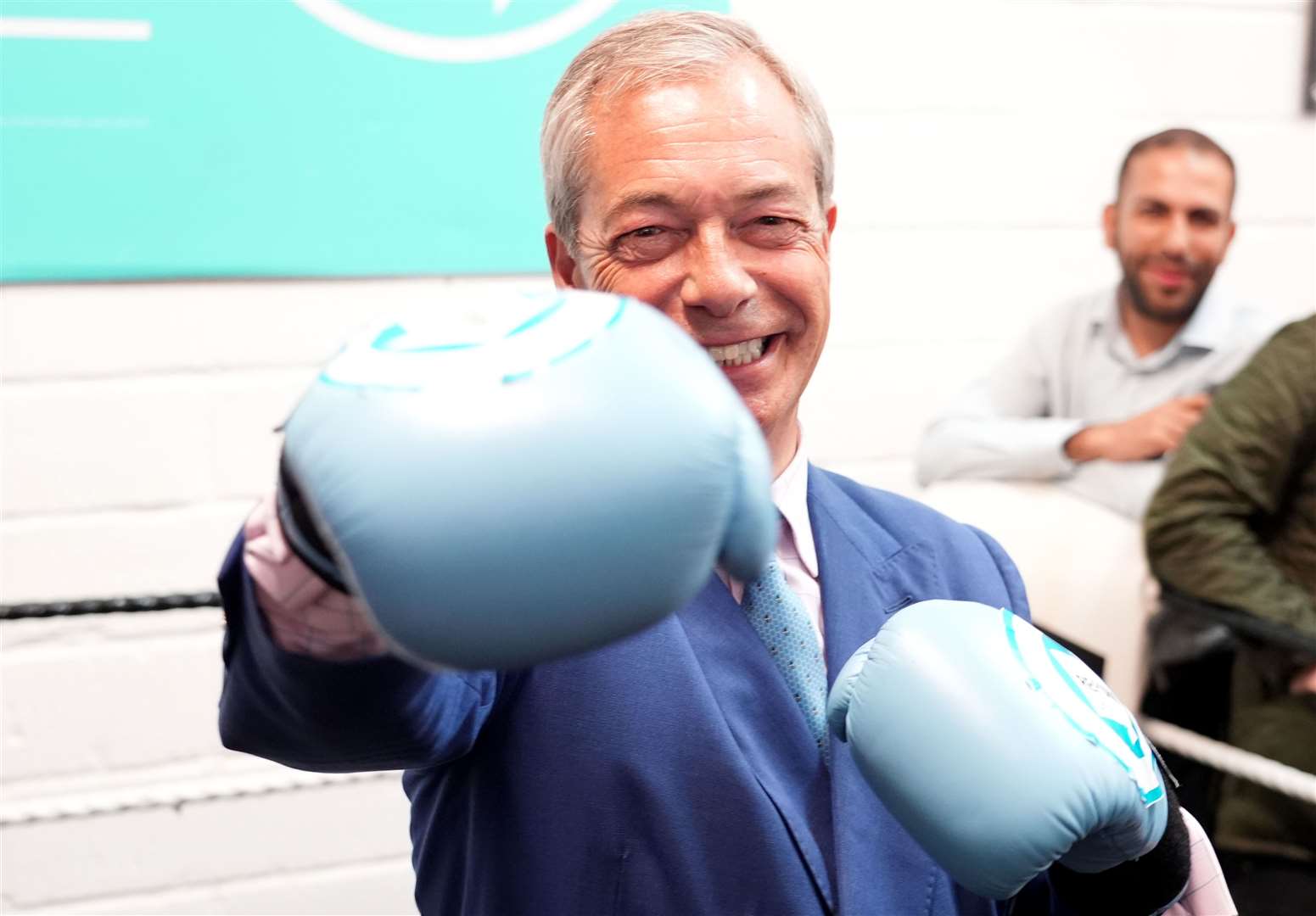 Asked about Chisora’s conviction for assaulting a woman in 2010 and whether the boxer is a good role model for young men, Mr Farage said: ‘You know what? You show me someone who’s lived a perfect life and never been in trouble’ (Ian West/PA)