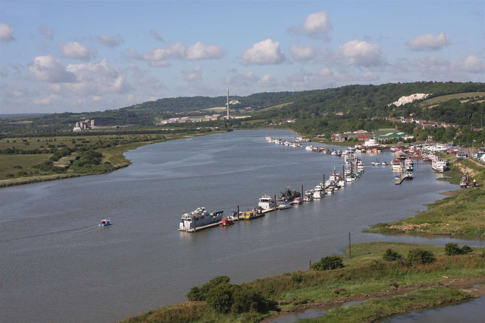 A view of the River Medway from the HS1 train. Picture: Chris Denham