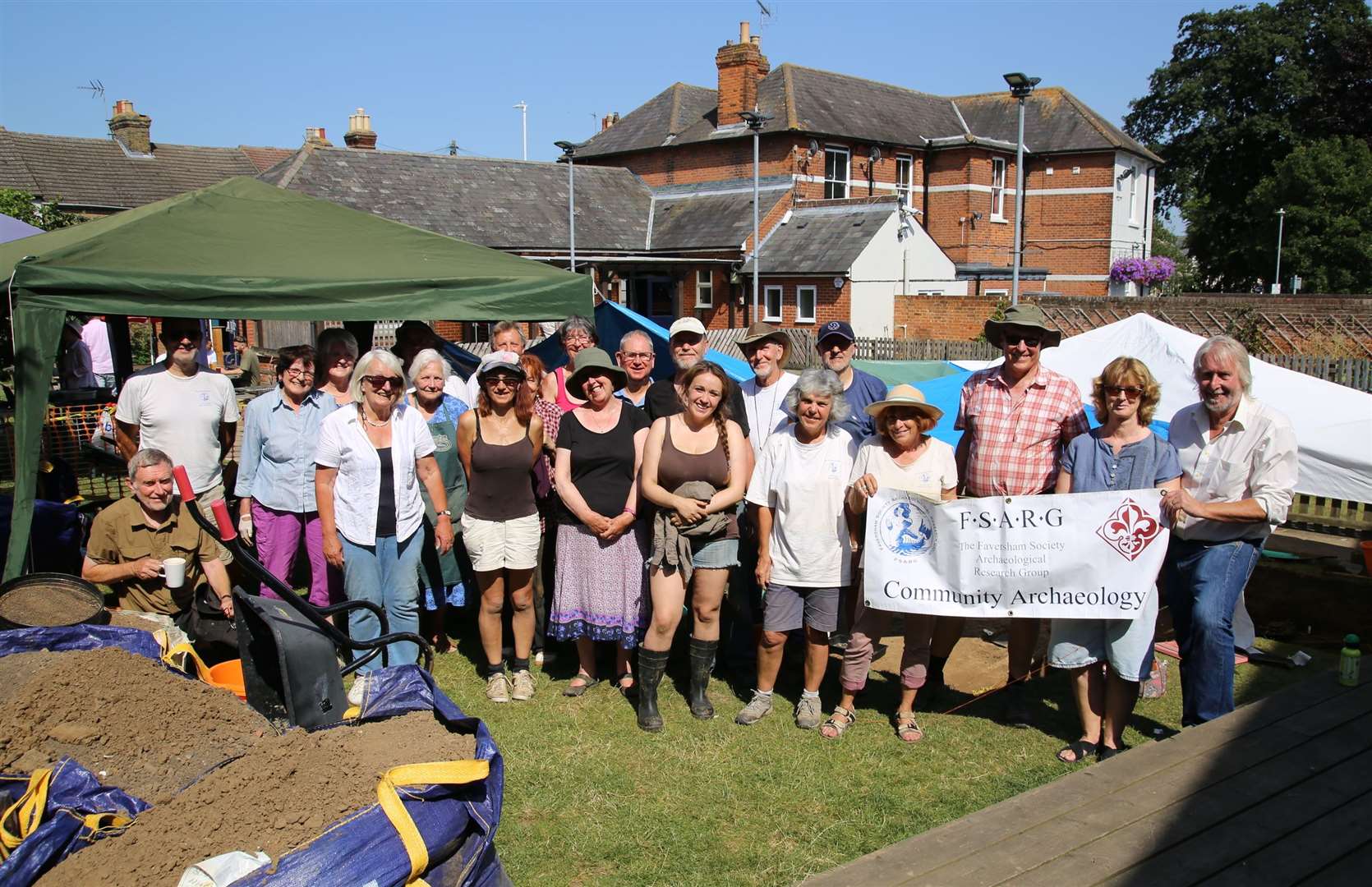 The dig team at the Market Inn in Faversham