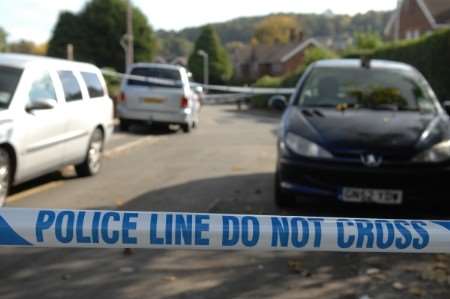 Medina Road, in Ditton, closed off after the shooting of Danny King. Picture: David Antony Hunt