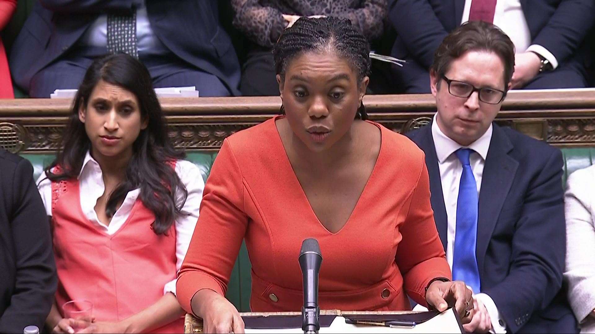 Conservative leader Kemi Badenoch speaking during Prime Minister’s Questions (House of Commons/UK Parliament/PA)