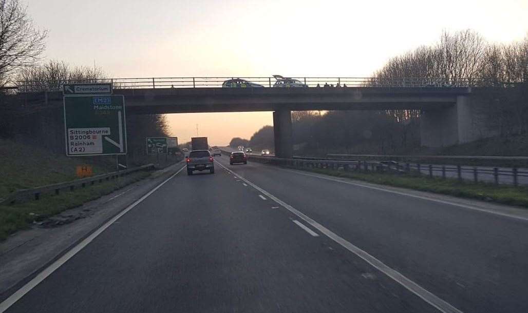 Police temporarily shut the A249 near Bobbing