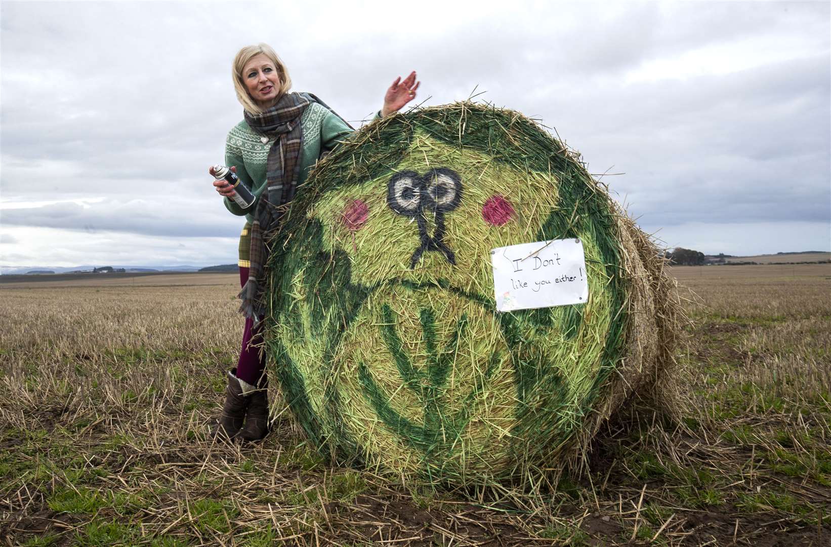 Fleur Baxter wanted her seasonal creations to have a food theme, including Brussels sprouts (Jane Barlow/PA)