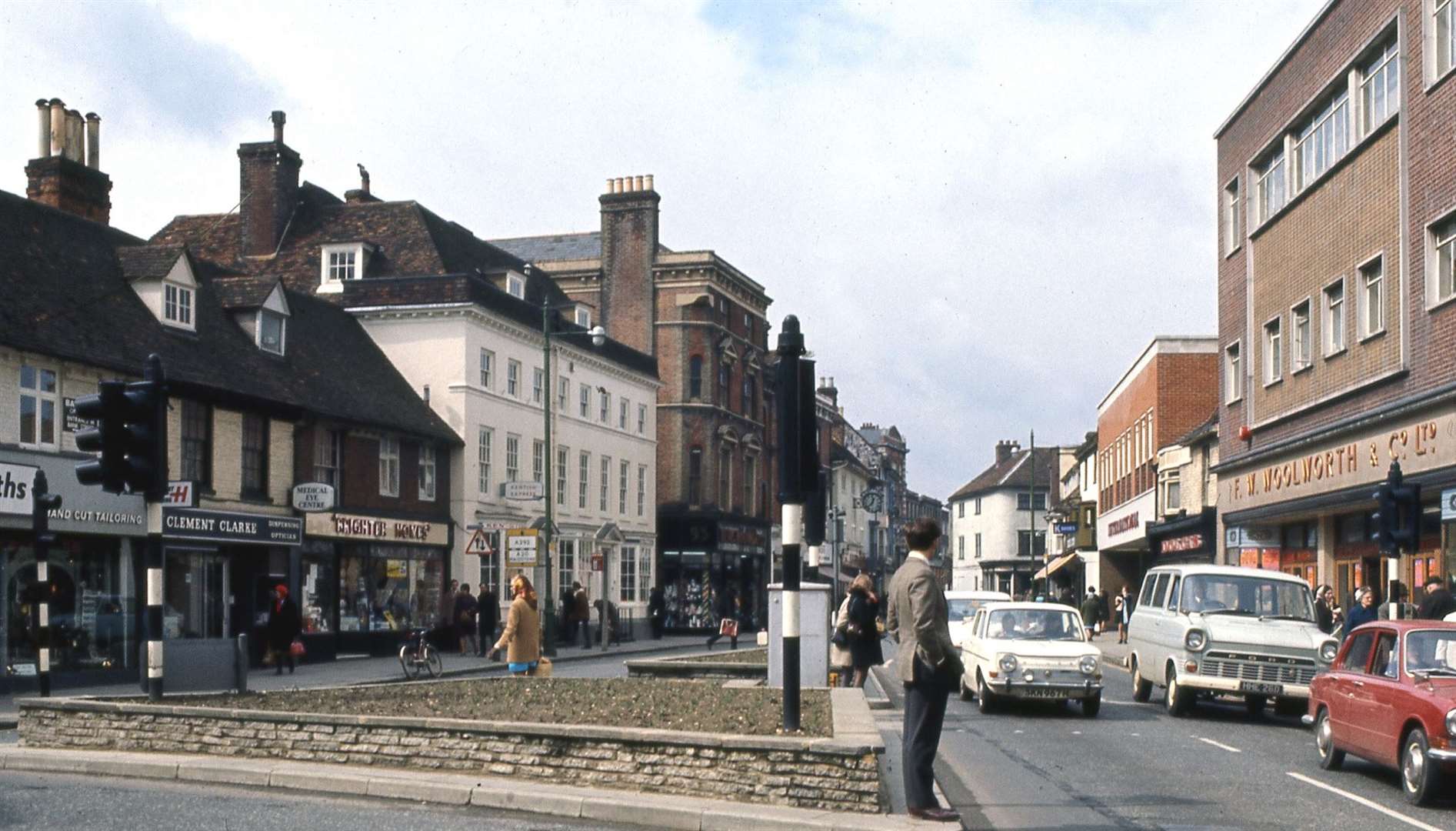 A splendid view of Ashford's Upper High Street in 1970 looking towards New Rents. Pictures: Steve Salter