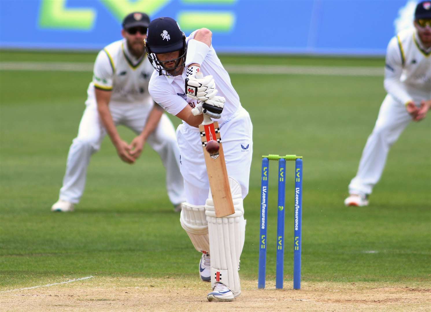 Ollie Robinson batting in Kent's victory against Gloucestershire. Picture: Barry Goodwin