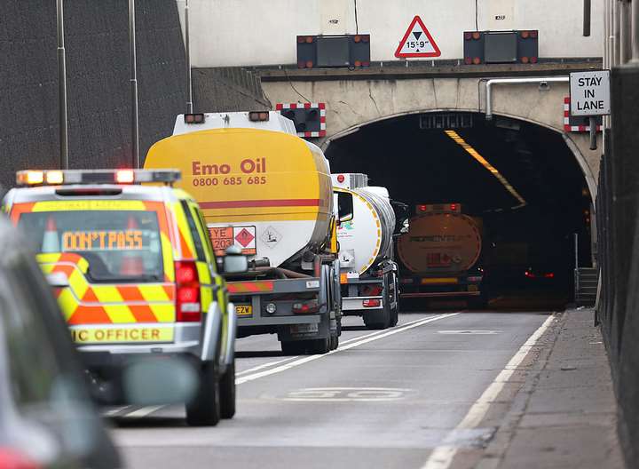 Traffic is at a standstill heading towards the Dartford crossing. Stock image