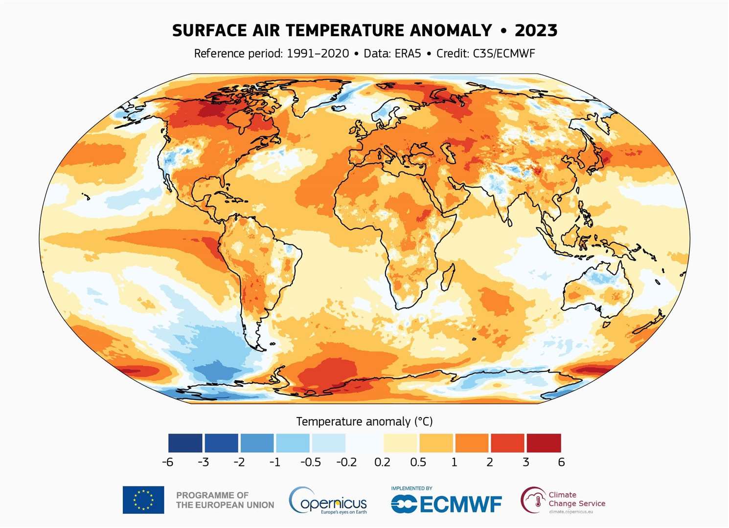 Arctic regions are heating faster than other areas of the world, endangering ice caps and raising sea levels (ECMWF/C3S/PA)