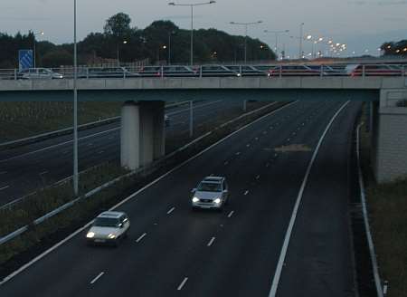 The M2 motorway in Medway