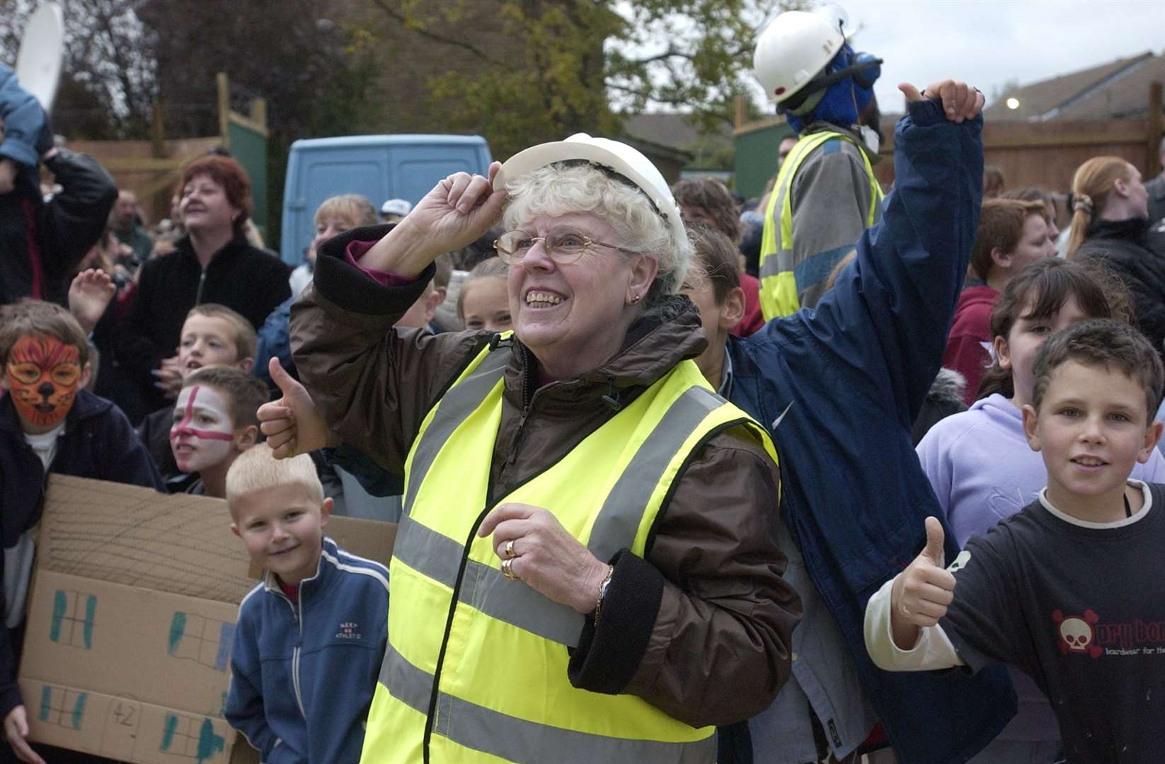 Palma Laughton joined a crowd of onlookers as the first block of flats was demolished in 2004