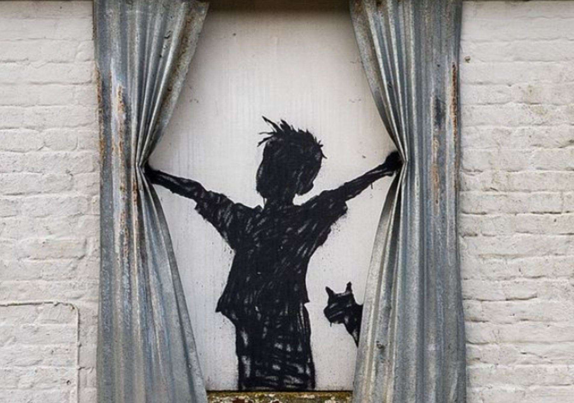 The Herne Bay piece was a blink and you missed it affair - being demolished soon after it was revealed. Picture: Banksy/Instagram