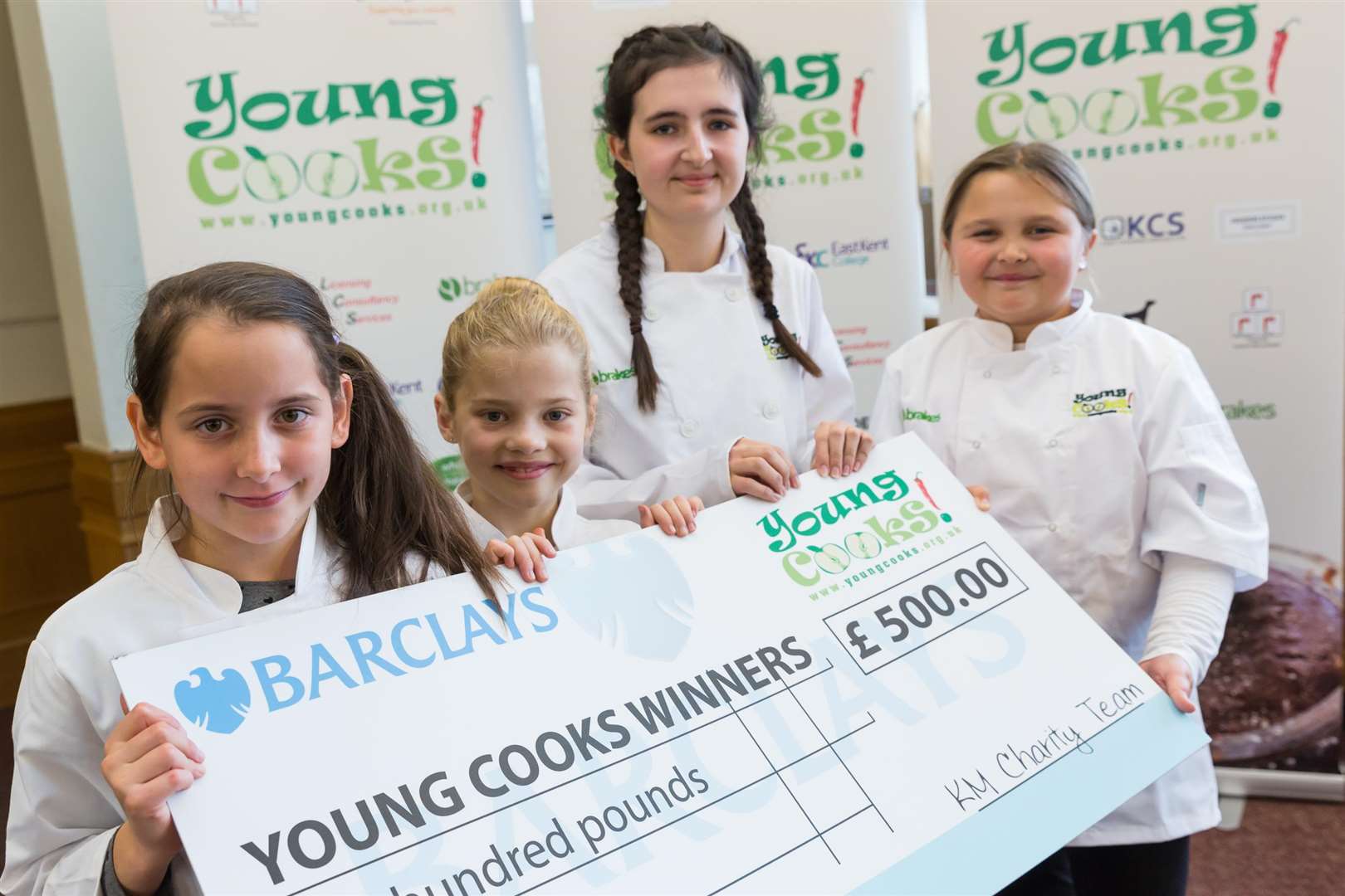 Overall Young Cooks 2018 champ Boglar Bote-Godri with category winners Amelia Phillips, Amelia Page, and Brooke Keen.