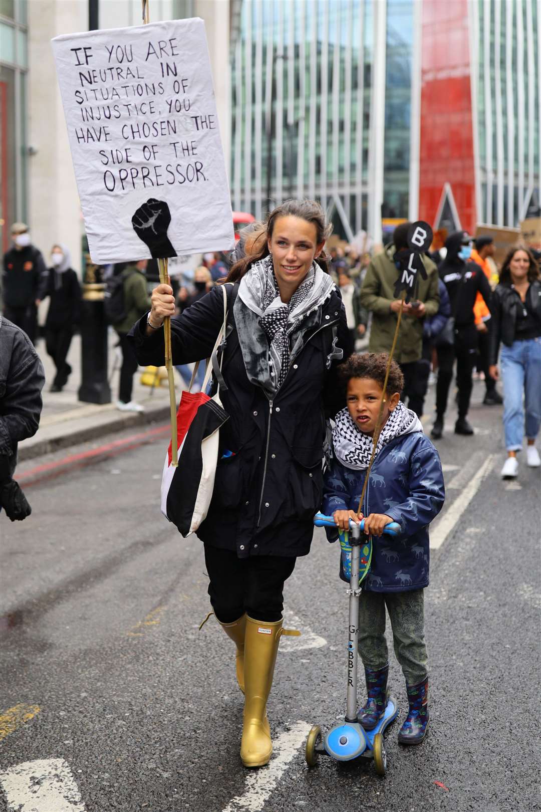 Protesters gathered in Parliament Square (Aaron Chown/PA)