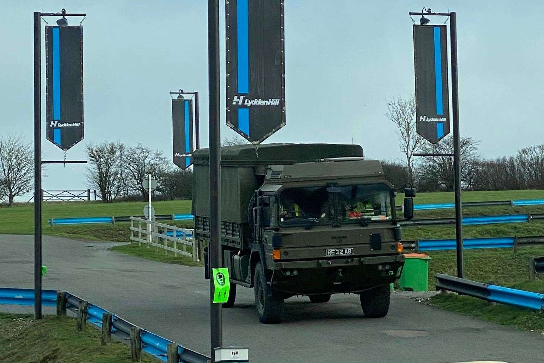 The Army arrived at Lydden this morning