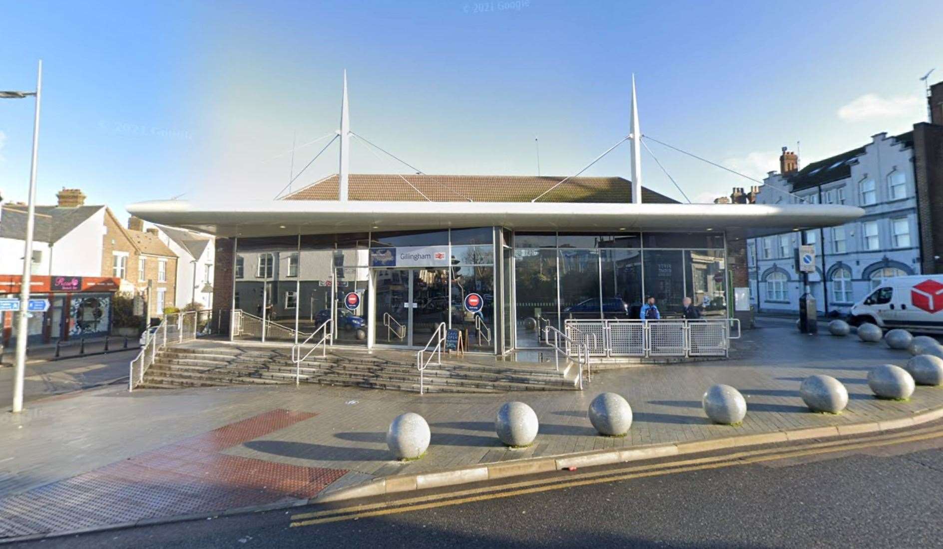 The incident happened in Gillingham station. Picture: Google