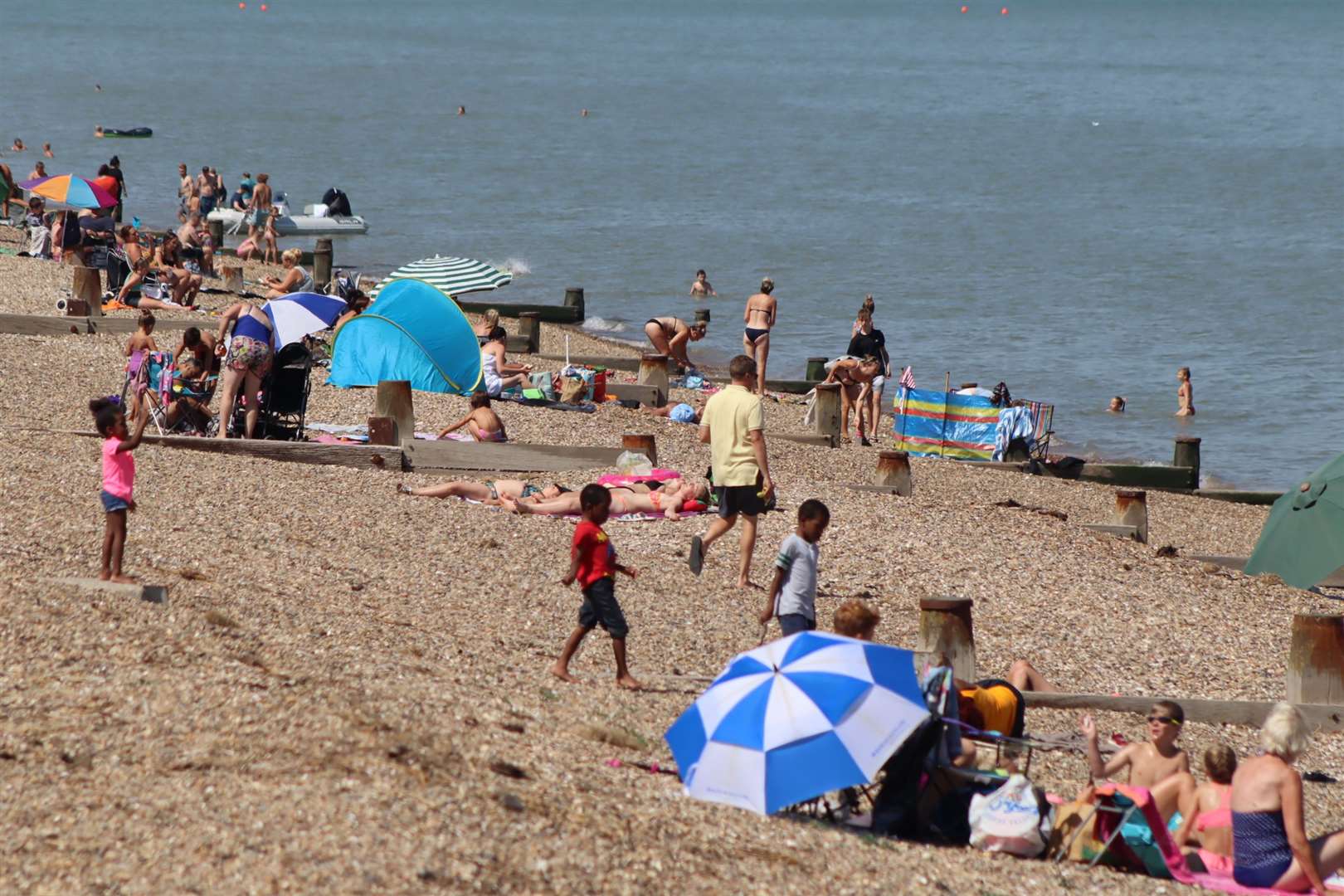 Beaches such as The Leas at Minster, pictured, could be packed at the weekend