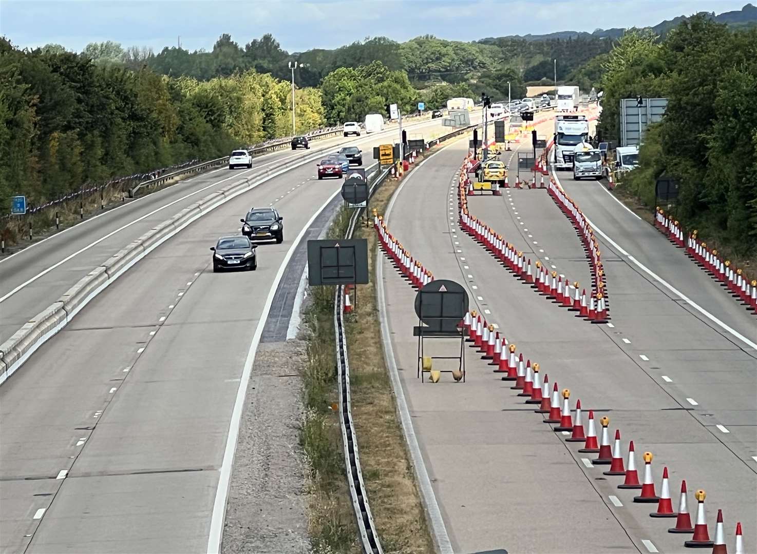 Operation Brock stretches from Ashford to Maidstone on the M20. Picture: Barry Goodwin