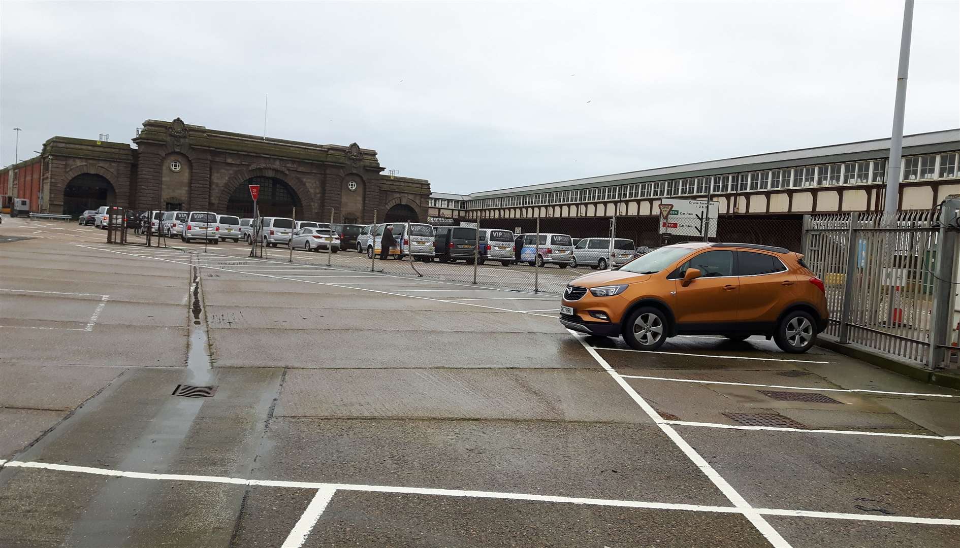 The firms parked near to where the boat was docked in Dover