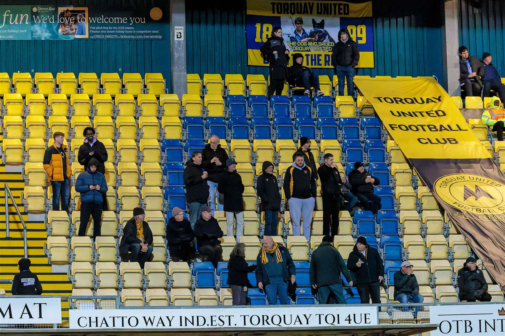 Thirty-four Maidstone fans made the midweek trip to Torquay. Picture: Helen Cooper