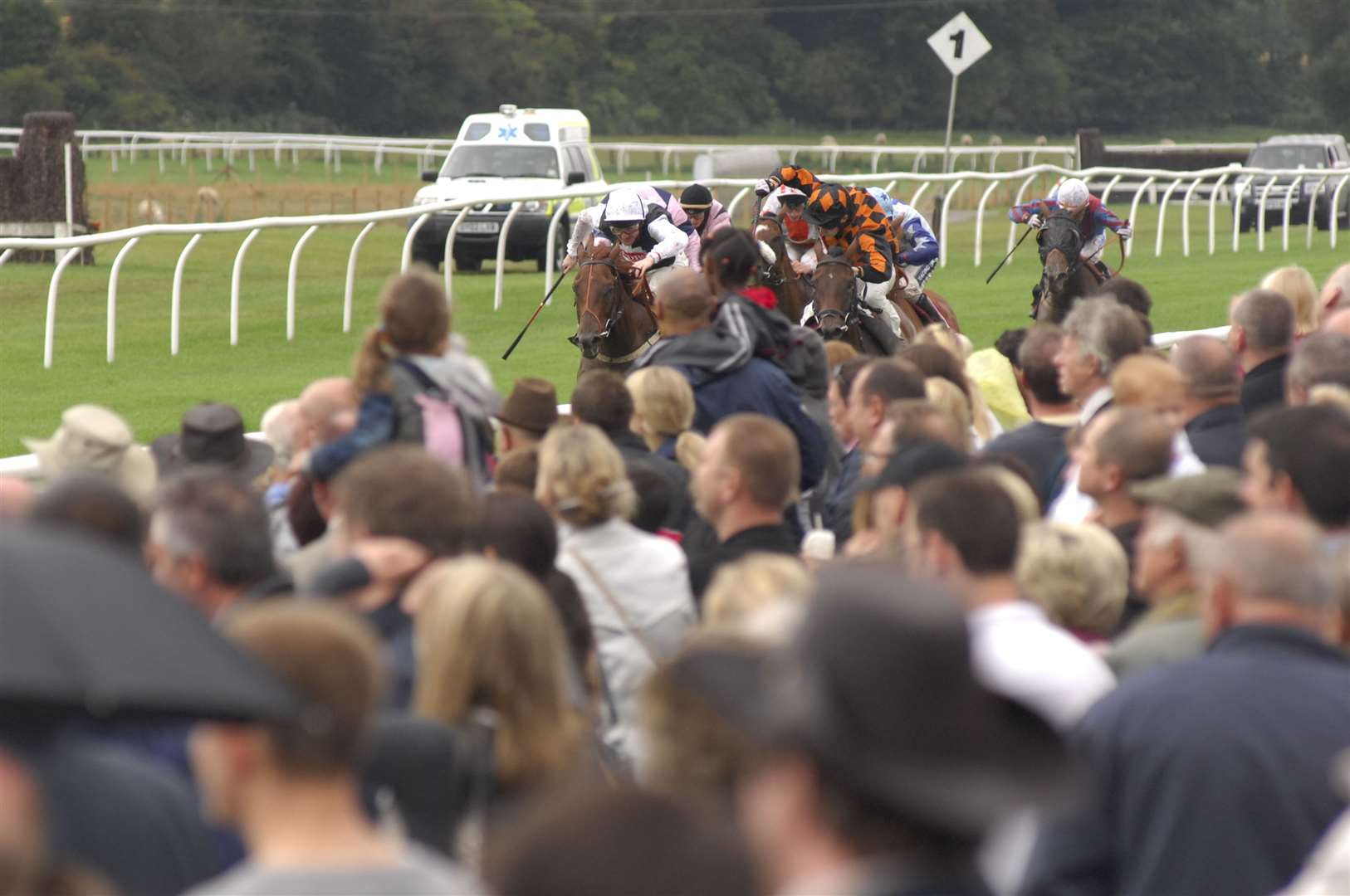 Here they come! Action from the KM family funday at Folkestone Racecourse in August 2010