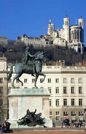 The fascinating Basilica Notre-Dame de Fourvière overlooks the city