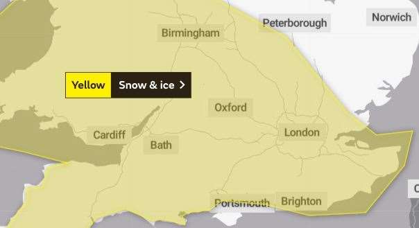 The second warning will take effect on Sunday. Photo: Met Office