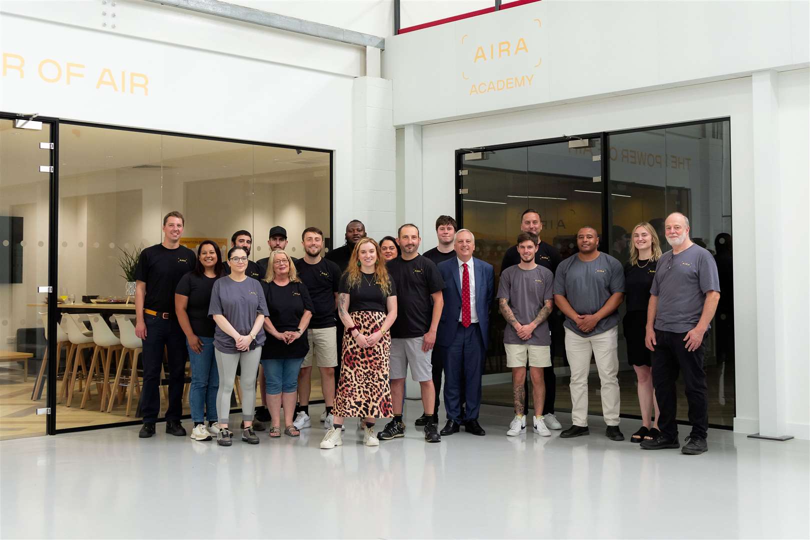 Bexleyheath and Crayford MP Daniel Francis with the team at the opening. Picture: Aira