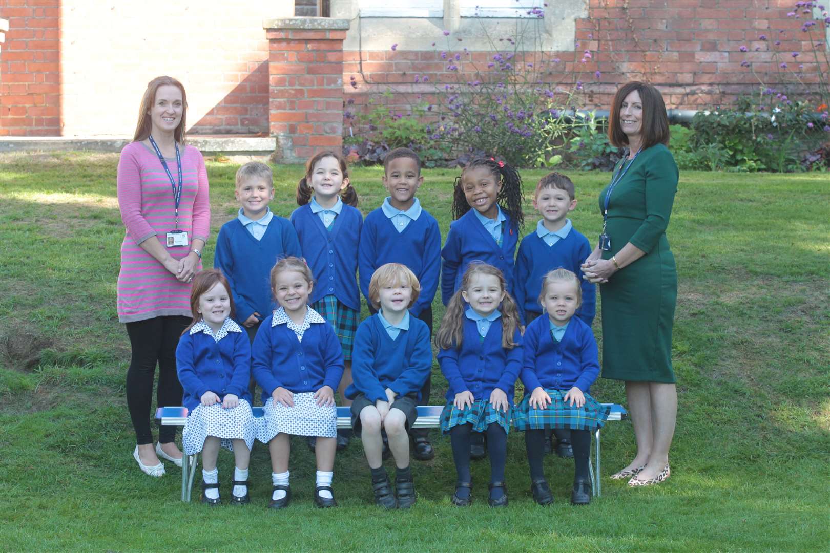 Children and teachers at Sutton Valence Preparatory School in Chart Sutton, near Maidstone