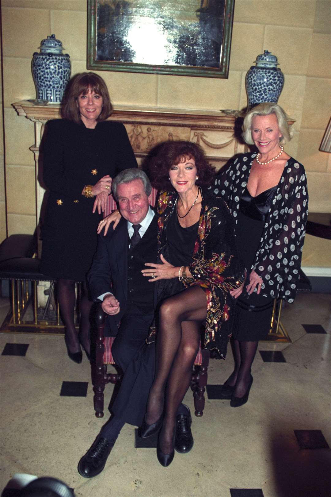 The cast of The Avengers reunite in 1993, from left Diana Rigg, Patrick Macnee, Linda Thorson and Honor Blackman (PA)