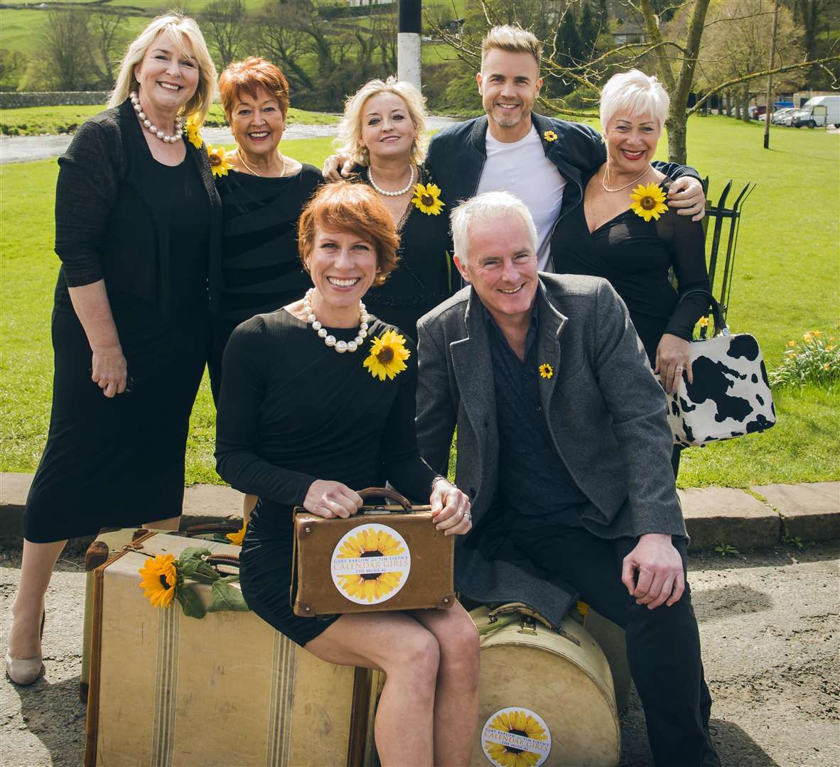 The cast of Calendar Girls the Musical with Gary Barlow and Tim Firth, Picture Matt Crockett