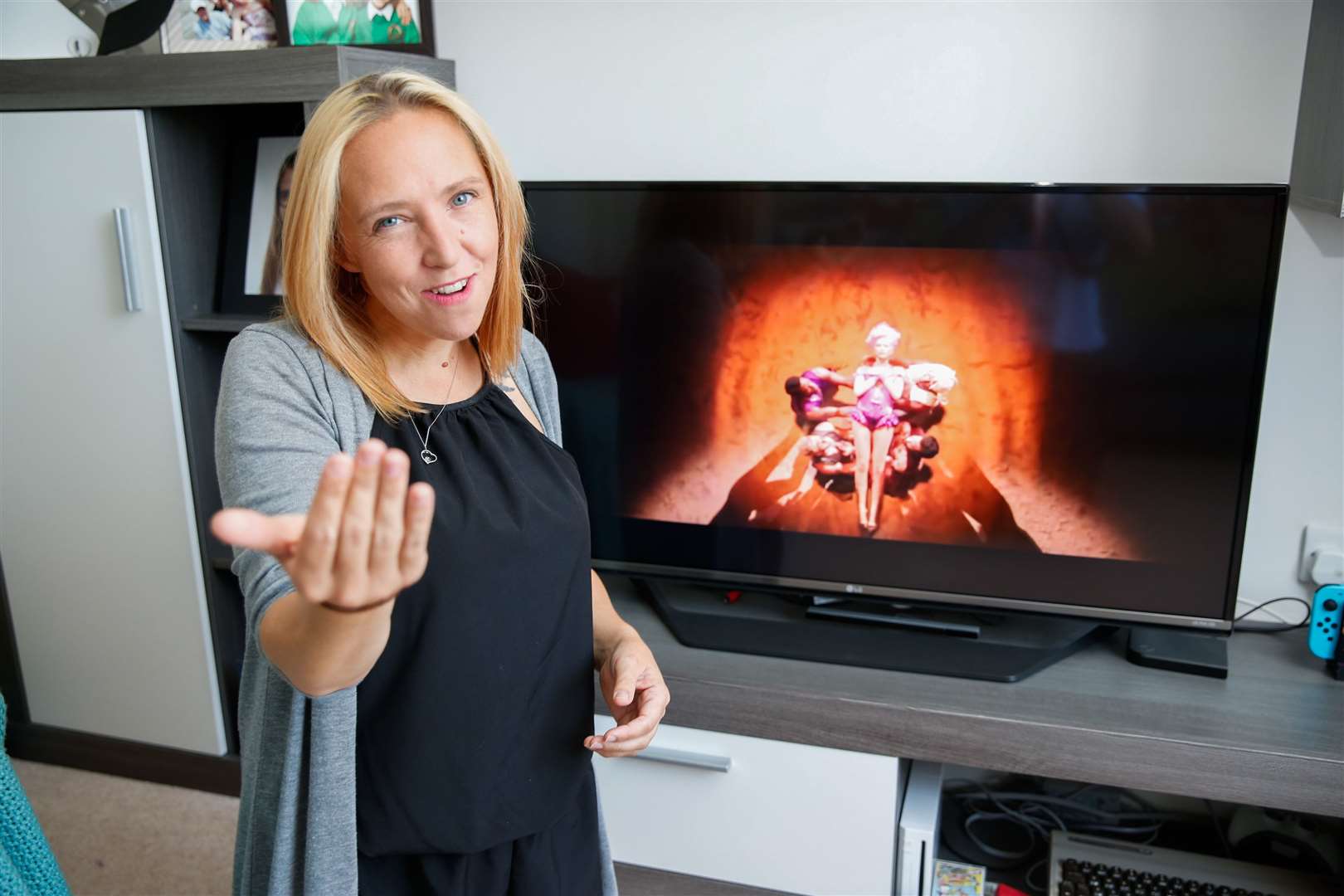 How it all began: Becki Breiner recorded a video of This Is Me from The Greatest Showman using British Sign Language. Picture: Matthew Walker