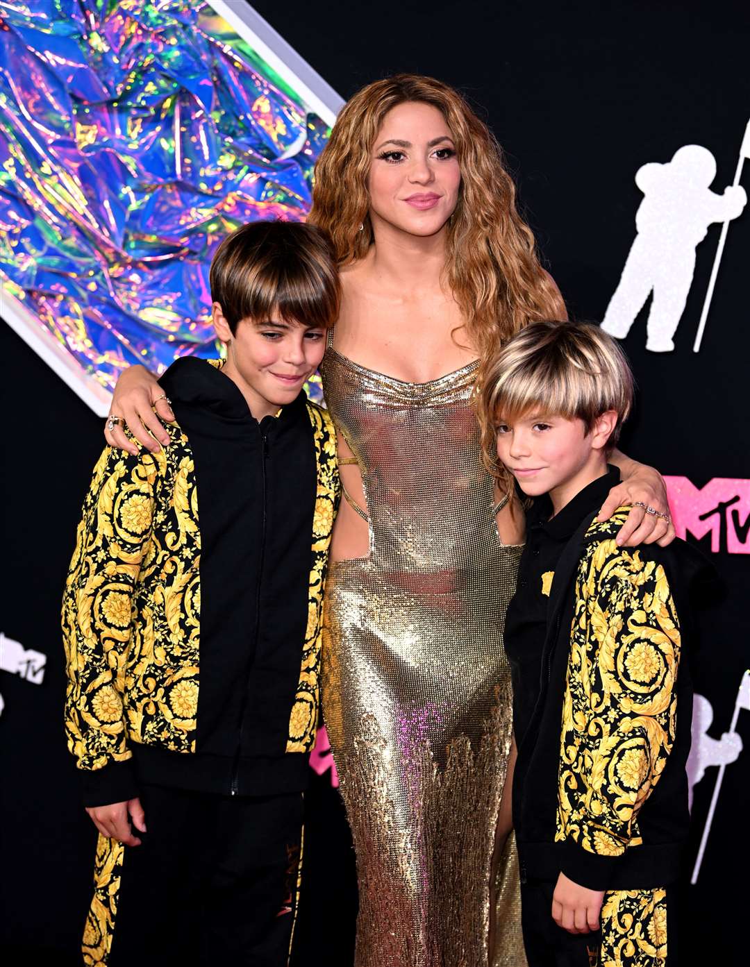 Shakira with her sons Milan and Sasha (Doug Peters/PA)