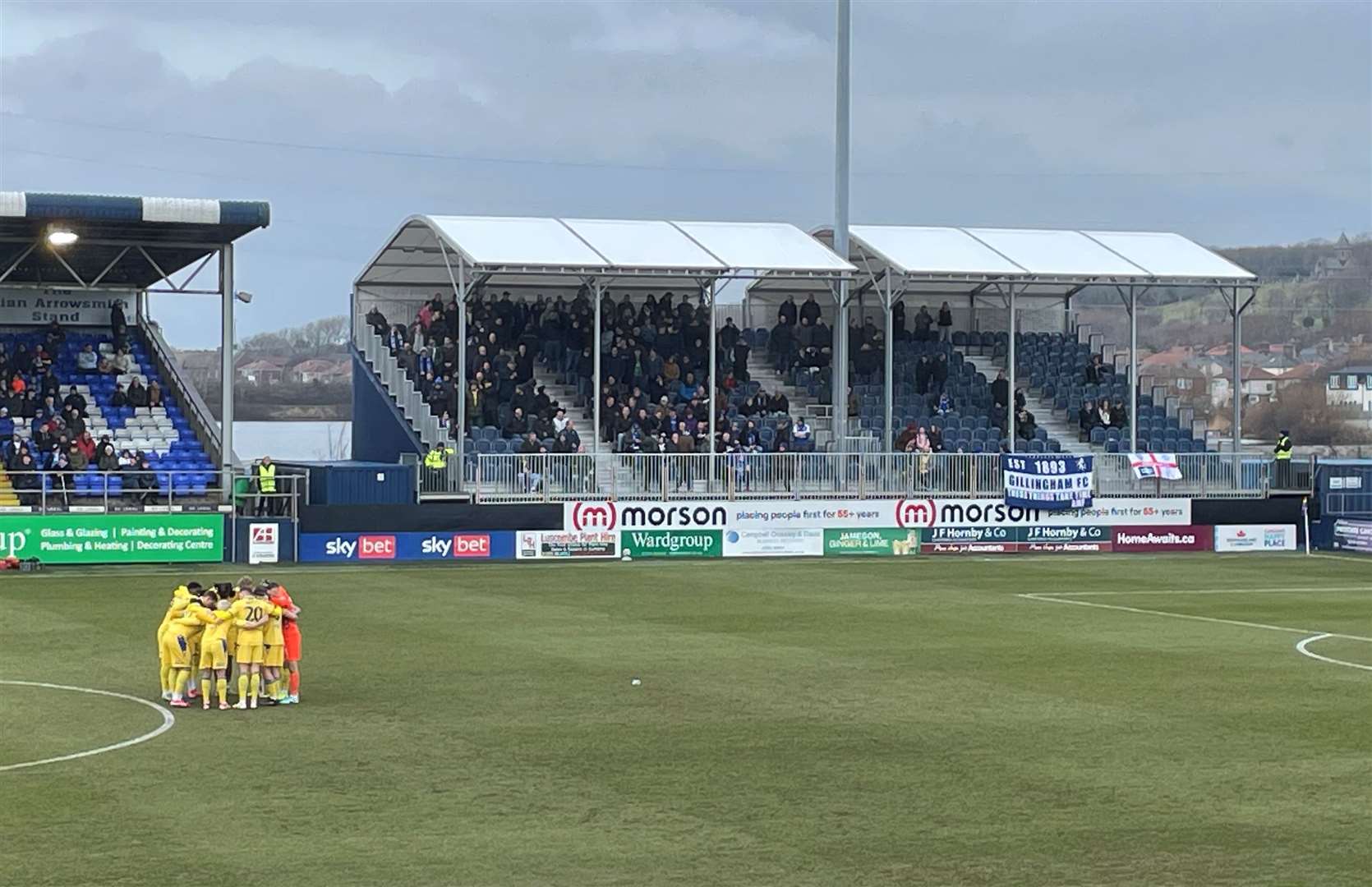 Gillingham fans at Barrow on Saturday