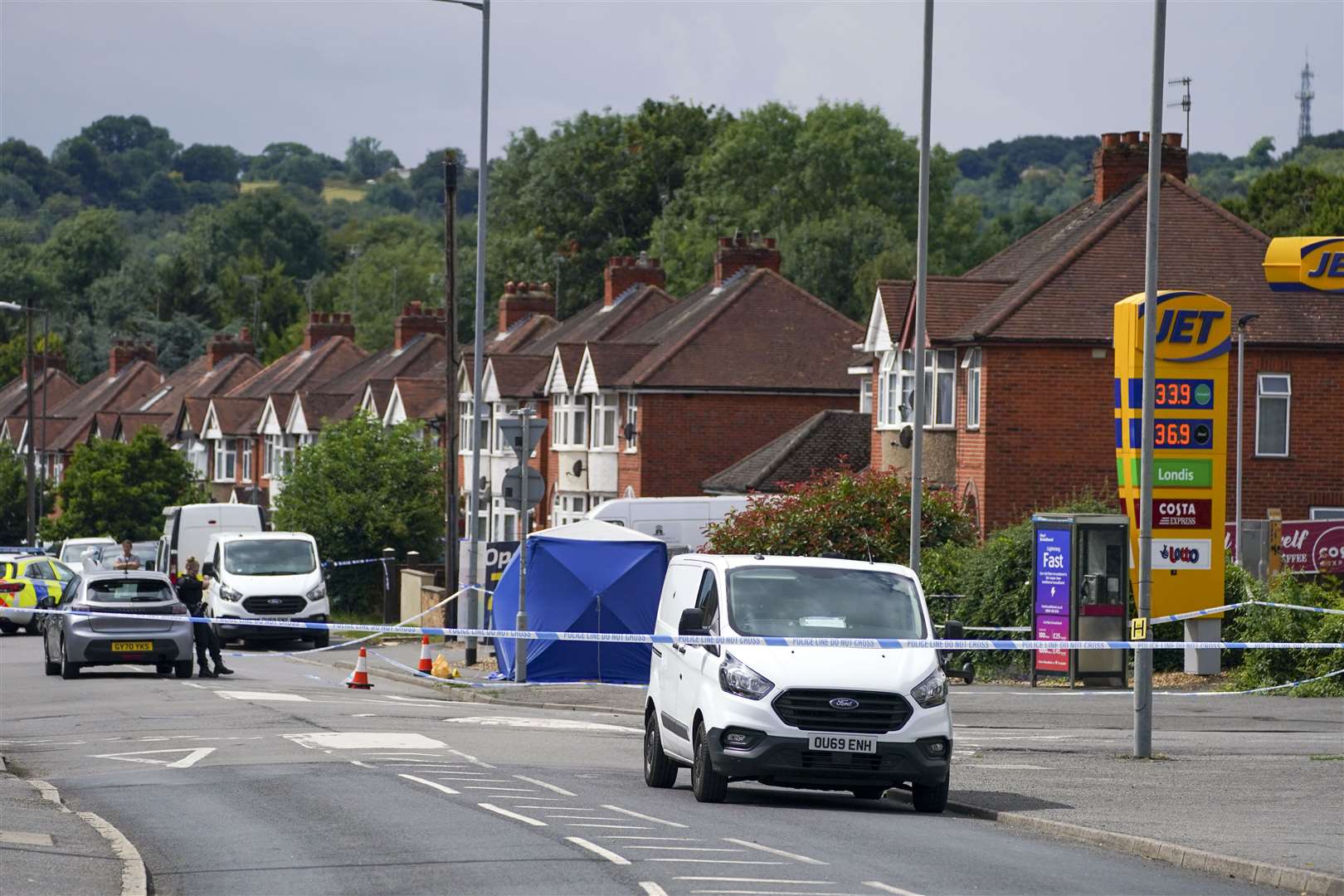 Police activity at the scene in Micklefield Road, High Wycombe (Steve Parsons/PA Wire)