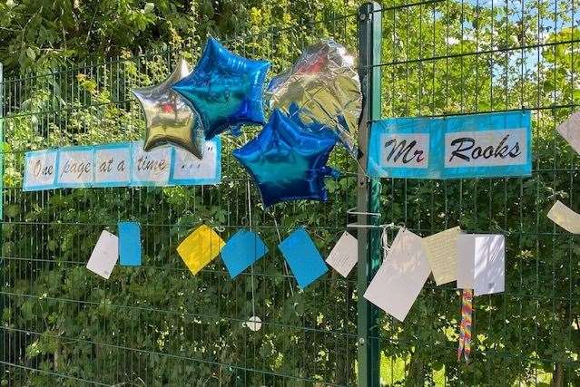 Staff and pupils left tributes for the well-liked teacher. Pictures: Thinking Schools Academy Trust