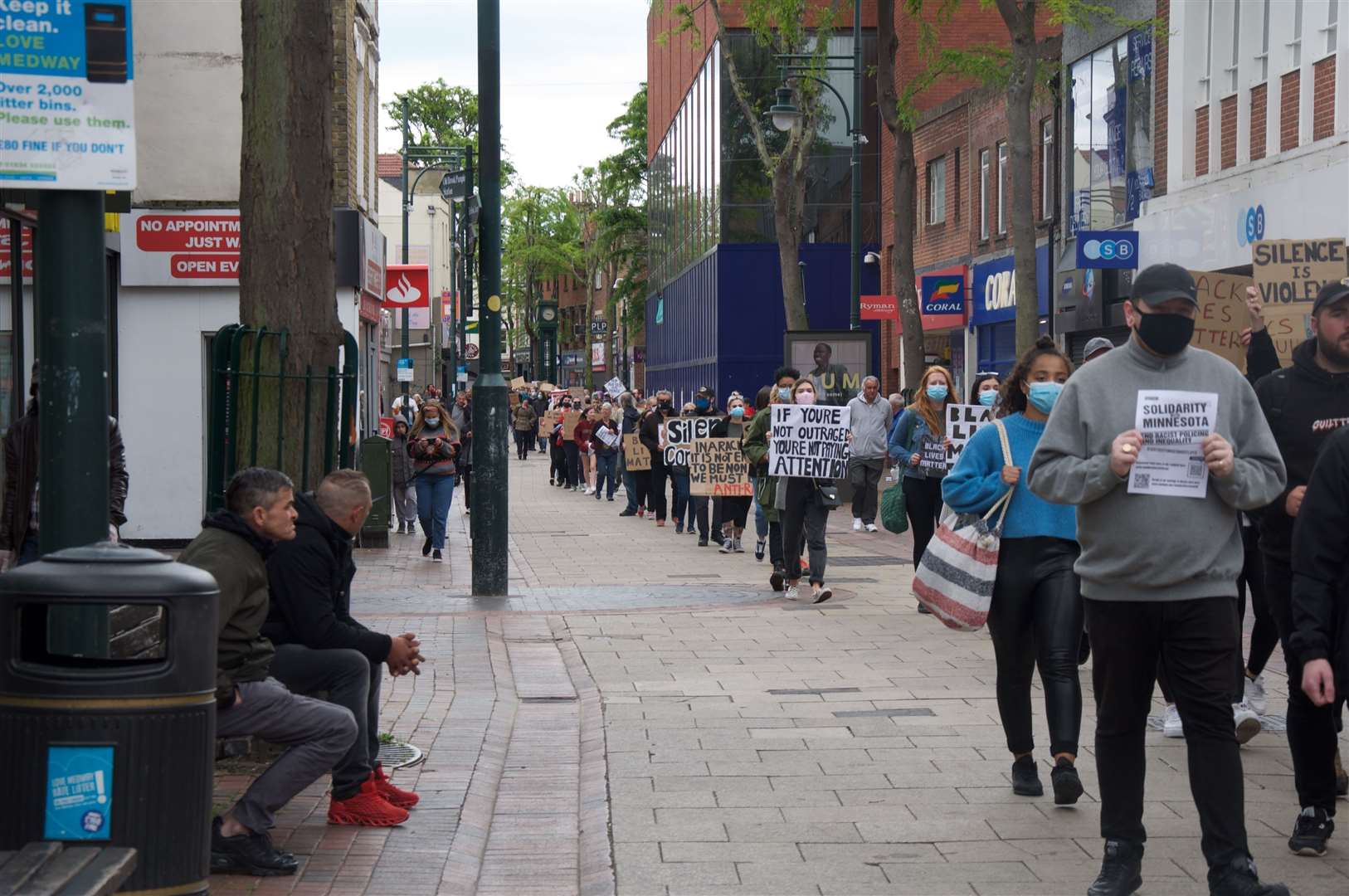 Black Lives Matter march through Chatham. Picture: Noah Lock