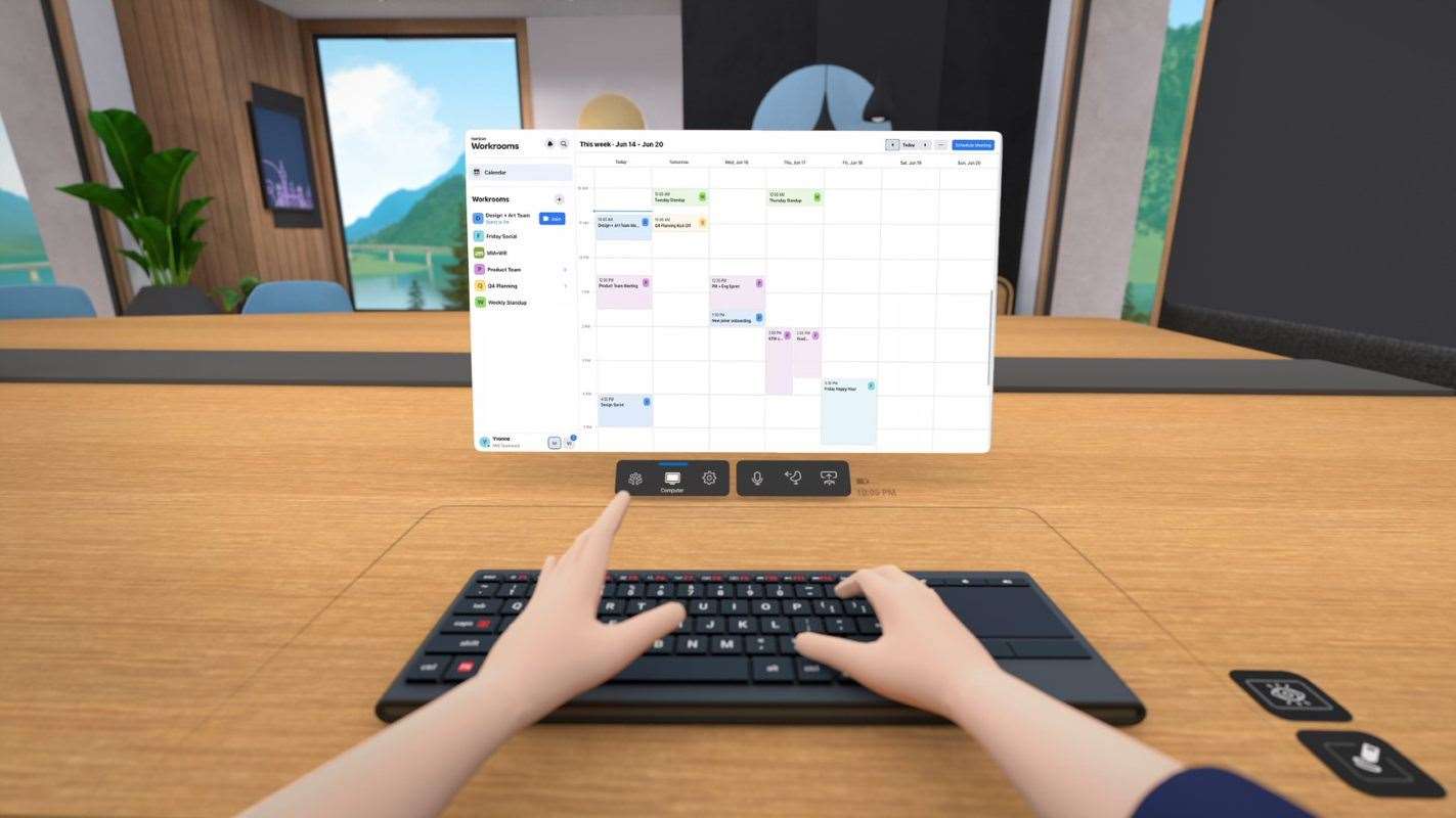 Users are able to view and work on their computer within the VR world (Facebook/PA)